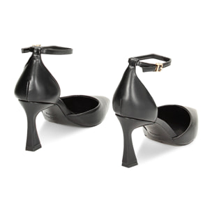 Décolleté Open Shank nere, tacco 7,6 cm