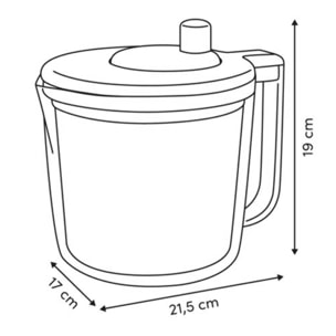 Essoreuse à salade Poly ronde 2,5L rose