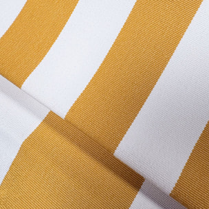Fauteuil d'extérieur compressé en tissu à rayures jaune et blanc FLAVIO