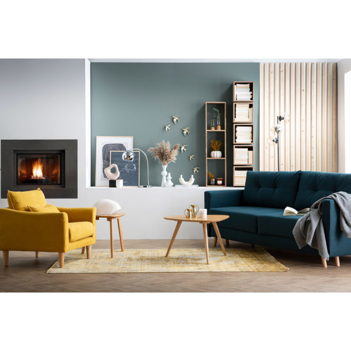 Étagère murale industrielle en bois manguier massif L28 cm YPSTER