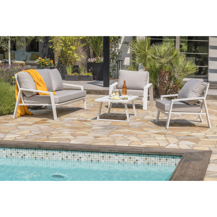 IBIZA - Salon de jardin 5 places en aluminium