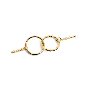 Pulsera Circles Twist Baño Oro