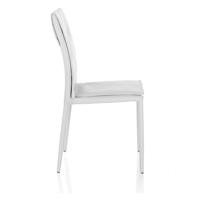 Tomasucci Lot de 4 Chaises LUCIA BLANCHES