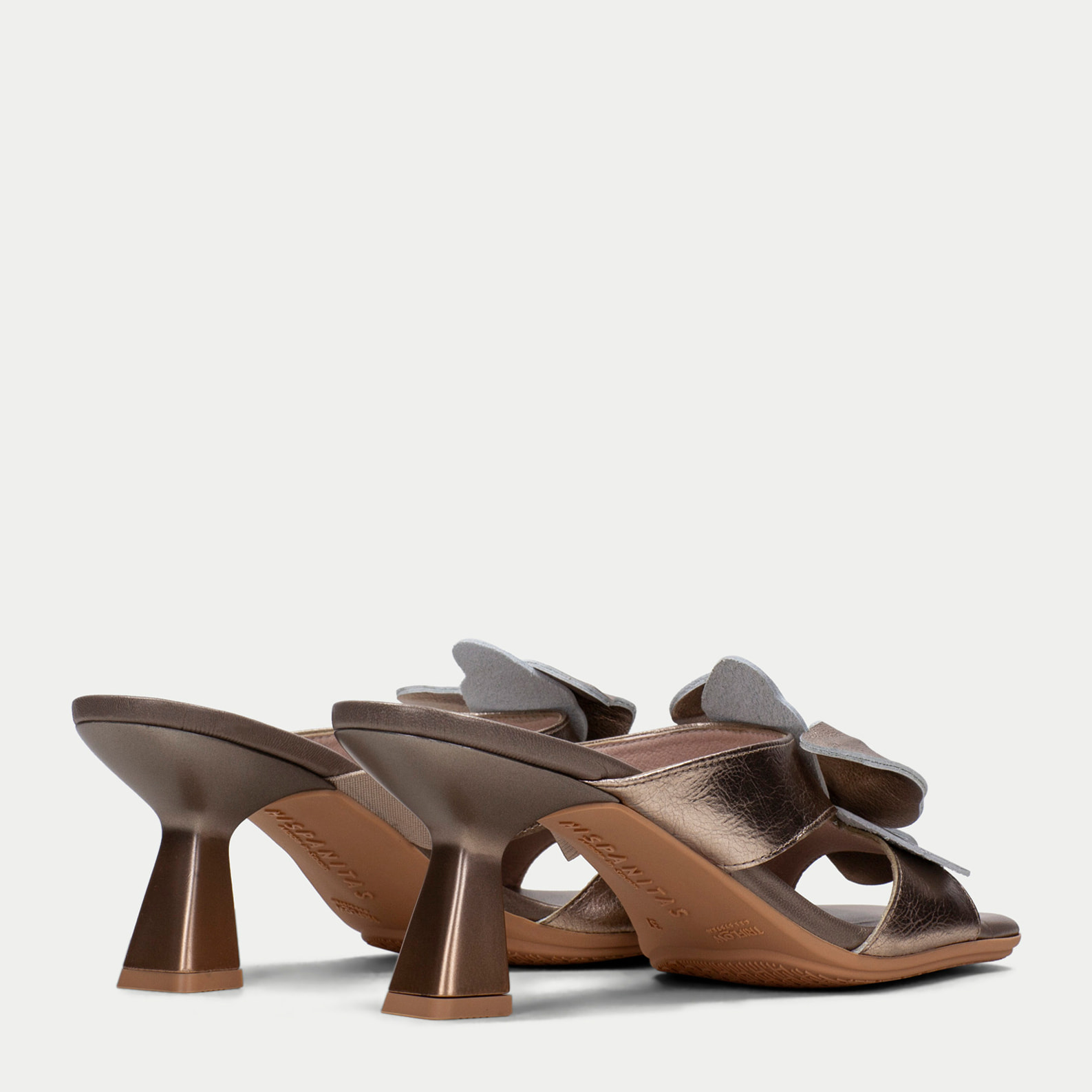 Sandalia Destalonada Danielle Oro 6 cm