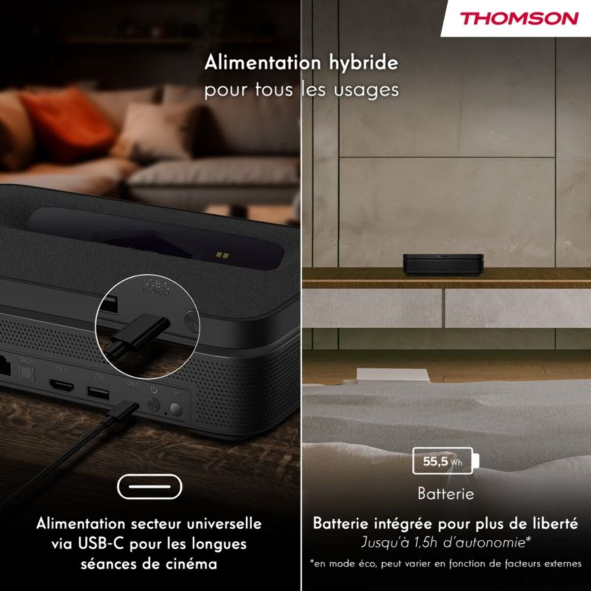 Vidéoprojecteur portable THOMSON SIRIUS PG55B