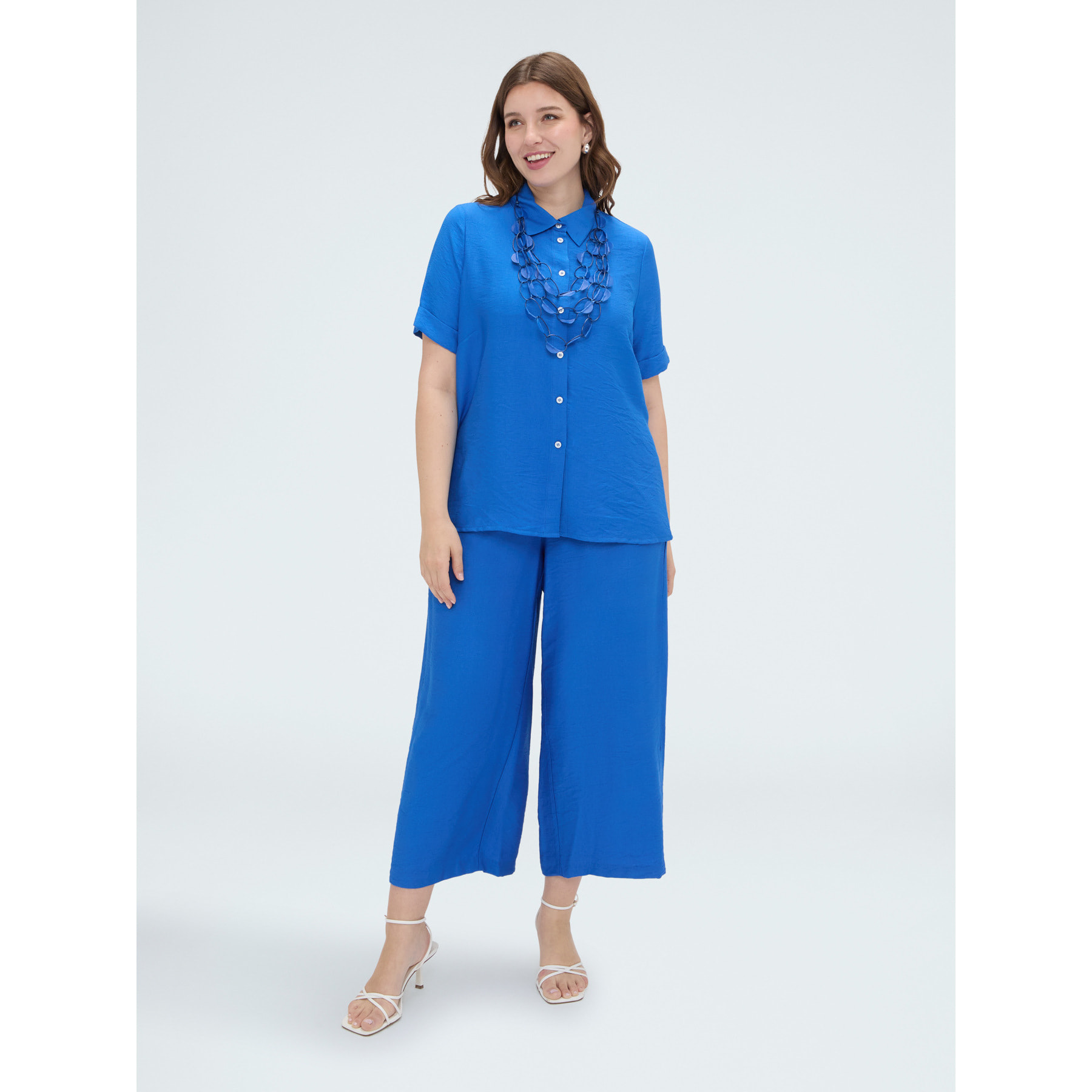 Fiorella Rubino - Camisa en mezcla de viscosa - Azul aciano