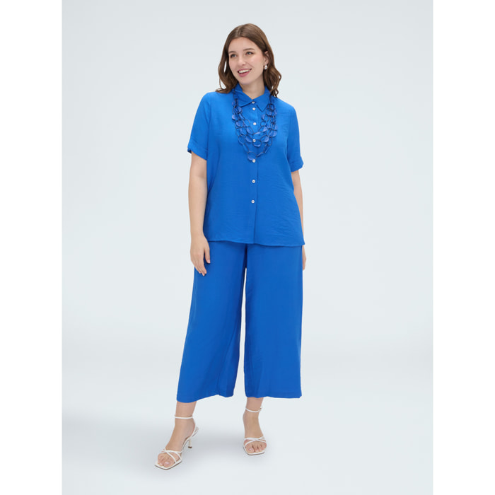 Fiorella Rubino - Camisa en mezcla de viscosa - Azul aciano