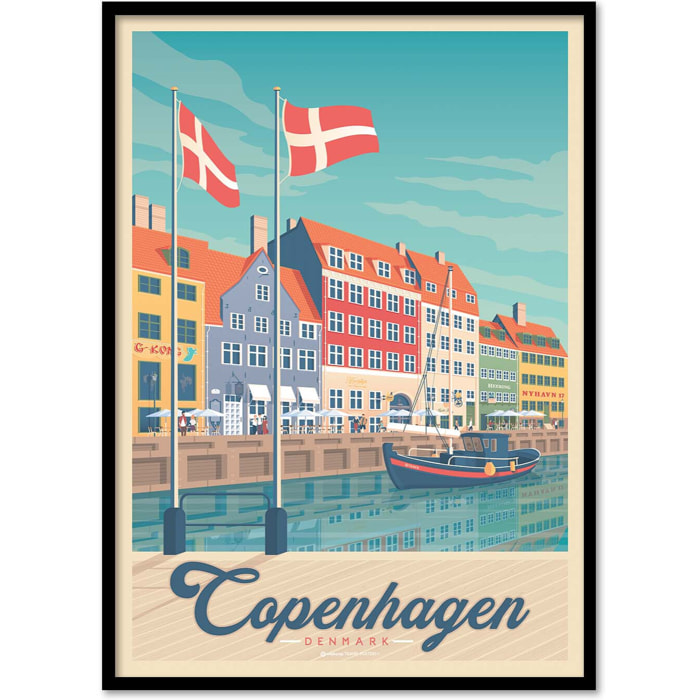 Affiche - Copenhagen - Olahoop Travel Posters