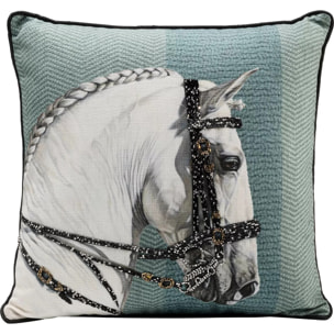 Coussin tête de cheval blanc Kare Design