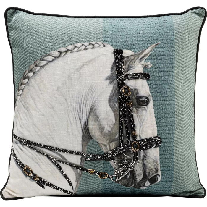 Coussin tête de cheval blanc Kare Design