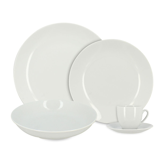Service de table 38 pièces en porcelaine blanche METROPOLITAN