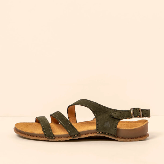 Sandalias N5811 NOBUCK LAVADO KAKI/PANGLAO color Kaki