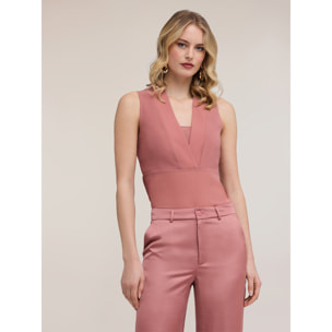 Motivi - Top in georgette motivo peplo - Rosa