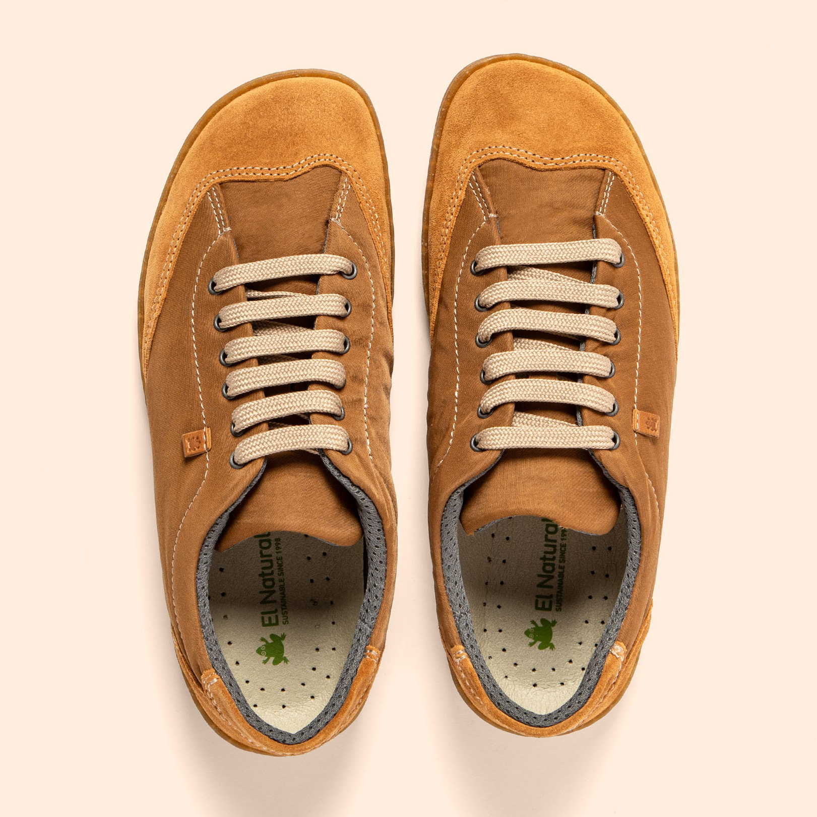 Zapatos N5295 NYLON CUERO /EL VIAJERO color Cuero