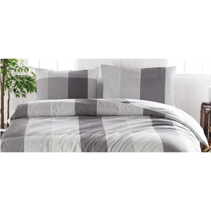 Parure housse de couette et taie(s) d'oreiller coton imprimé