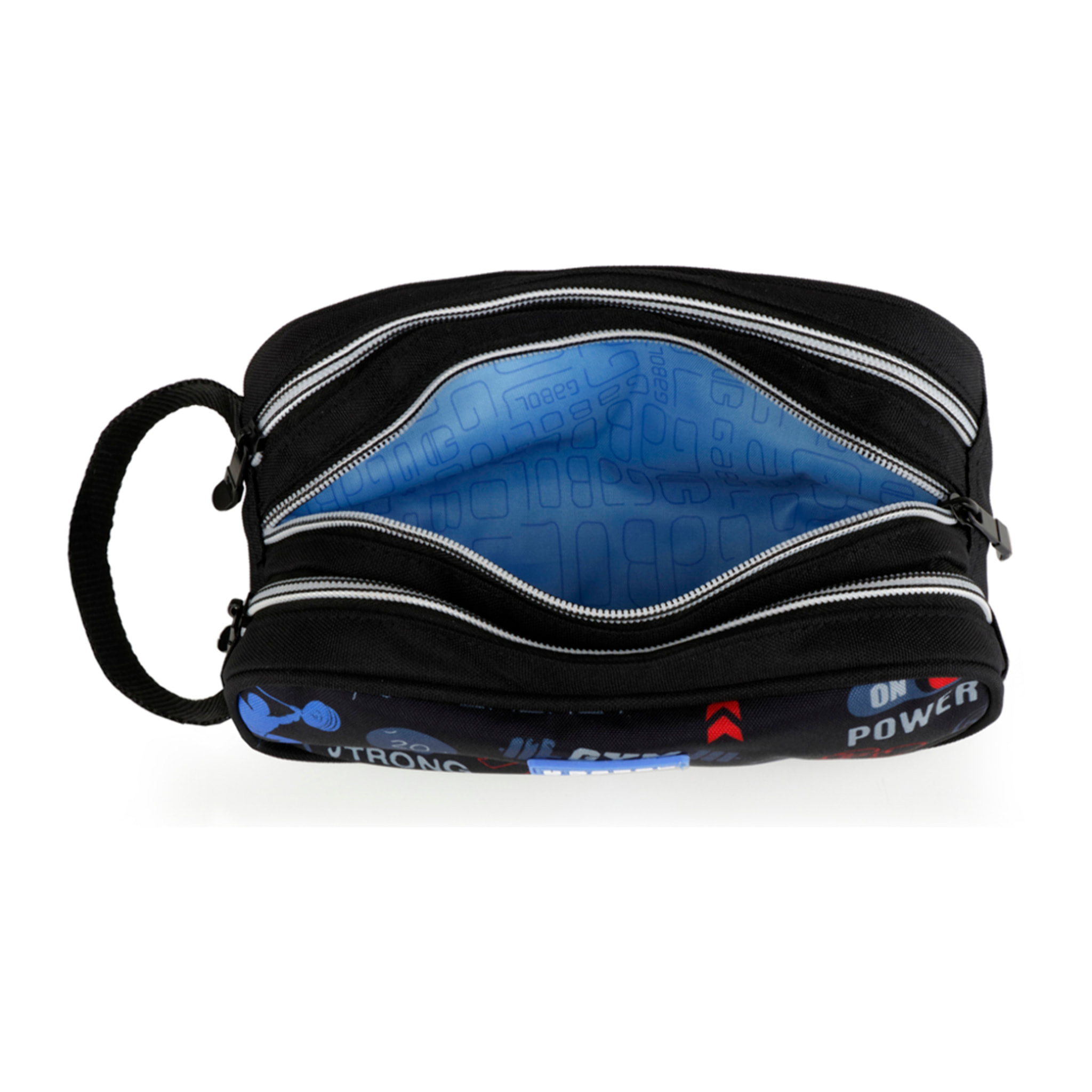 Estuche triple Gabol TRAINING negro y resistente al agua