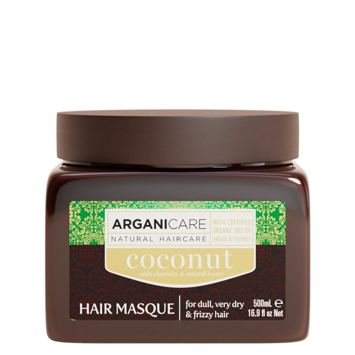 Huile de Coco - Masque Ultra-Nourrissant - Cheveux Ternes, Très Secs & Frisés 500 ml