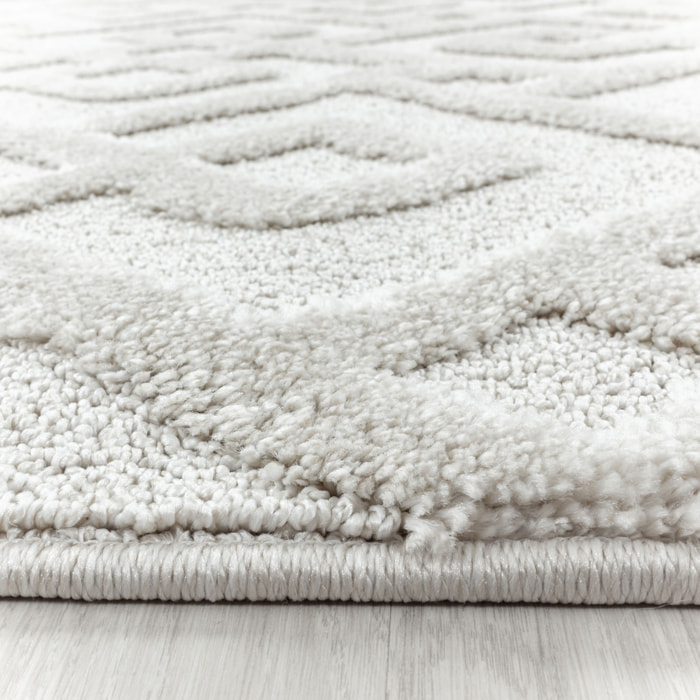 PISA - Tapis de salon à motif crème - PIS4708CRE