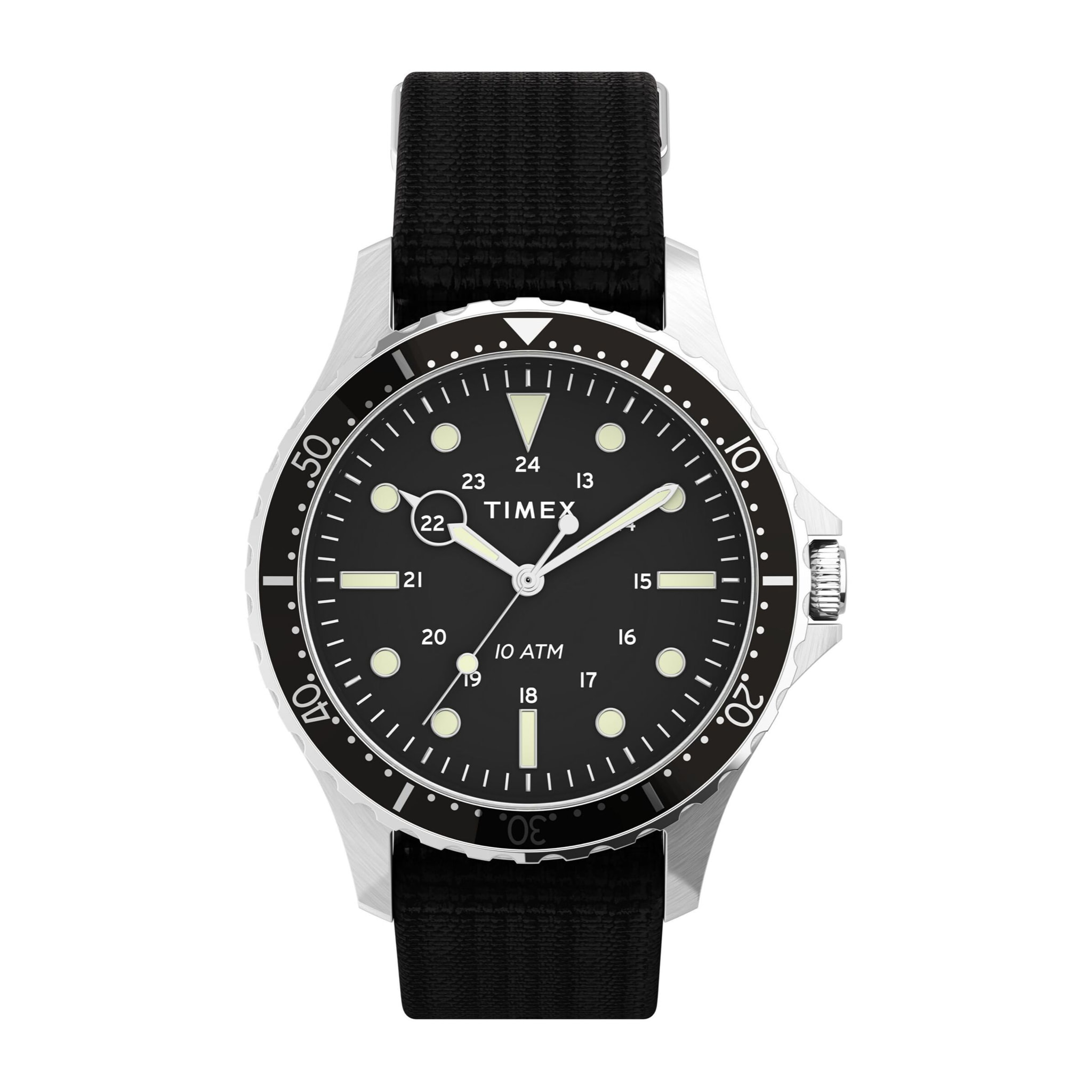 Timex Reloj Analógico De Cuarzo Navi 41Mm Fabric Slip-Thru Strap Watch