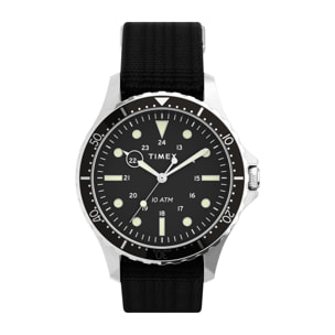 Timex Reloj Analógico De Cuarzo Navi 41Mm Fabric Slip-Thru Strap Watch