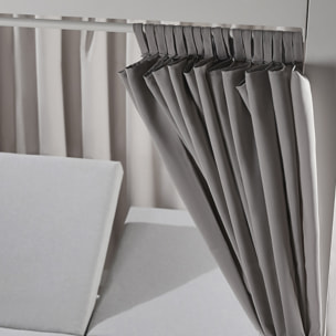 Lit de jardin 2 places gris - MALAGA