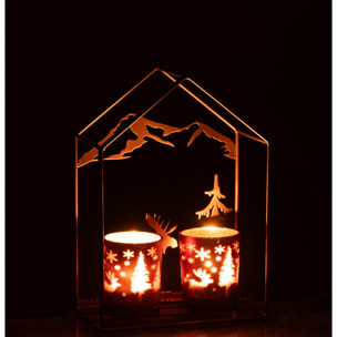 J-Line photophore 2 Verres - fer - brun