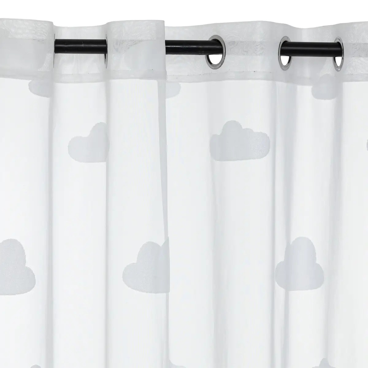 Voilage enfant "Nuage" 140x240cm blanc