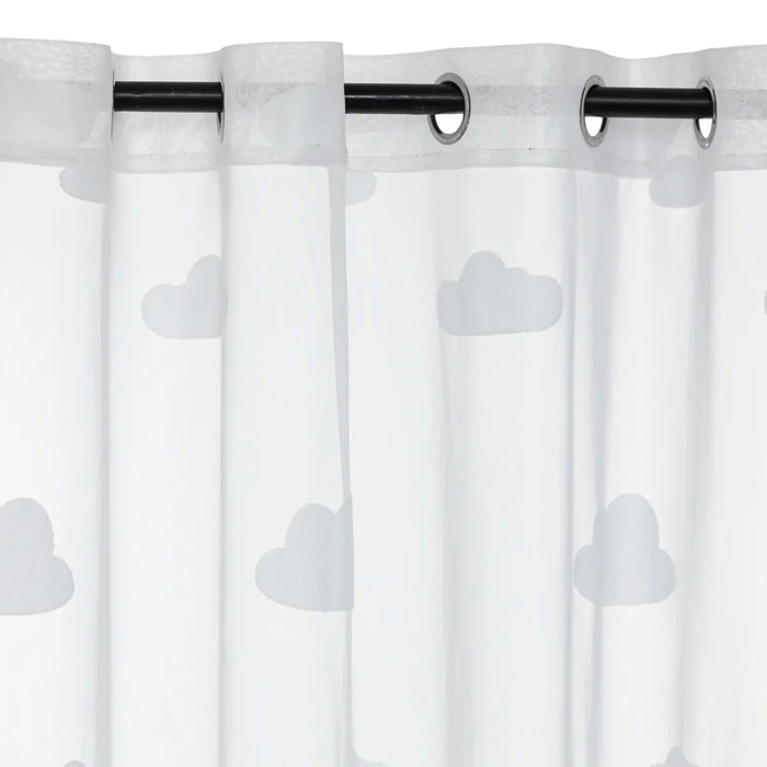 Voilage enfant "Nuage" 140x240cm blanc