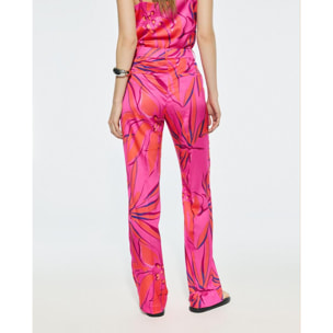 Pantaloni Fluidi Stampa Floreale