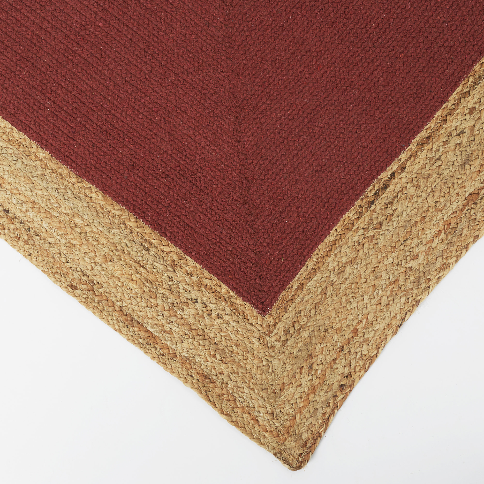 Tapis Jute Coton Terracotta 120x170cm