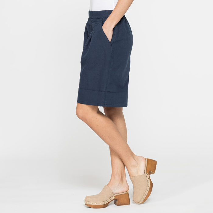 BERMUDA IN MISTO LINO COMFORT FIT