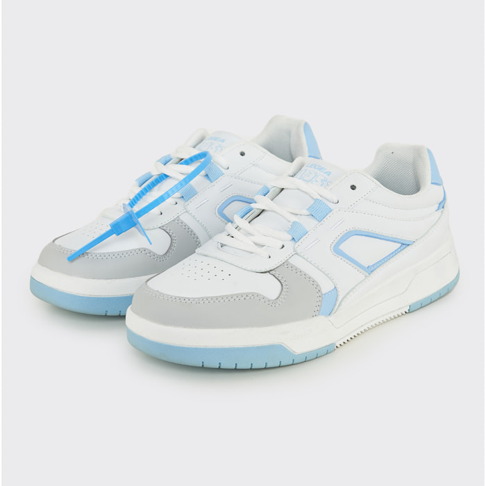 Scarpa sportiva BLAST bianca celeste