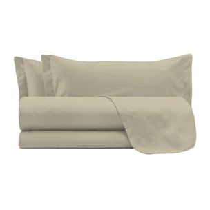 COMPLETO LETTO ELEGANT, 100% Microfibra, No Stiro - TORTORA