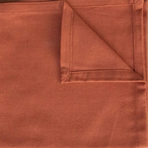 Serviette de table unie et colorée - Brique