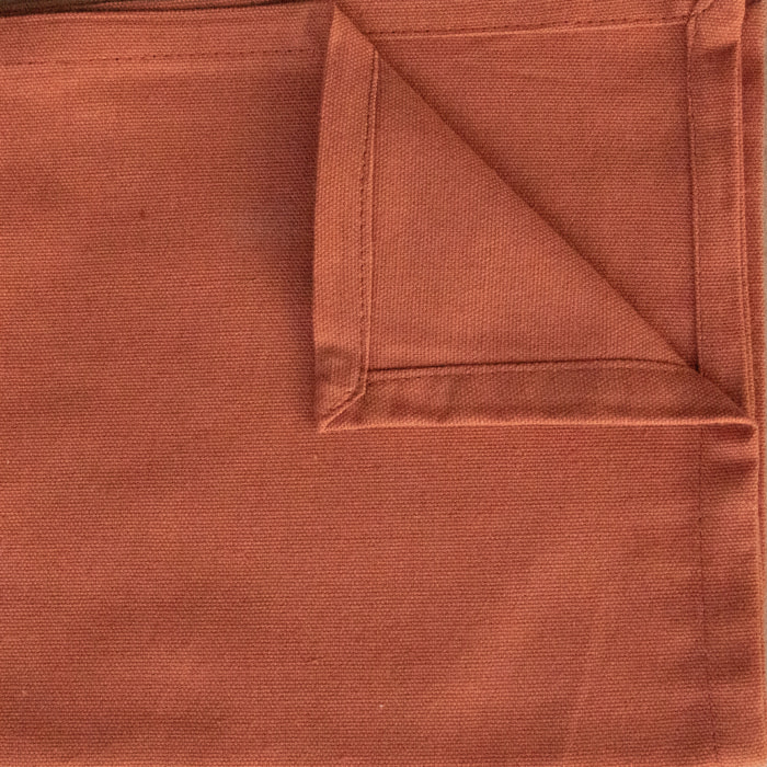 Serviette de table unie et colorée - Brique