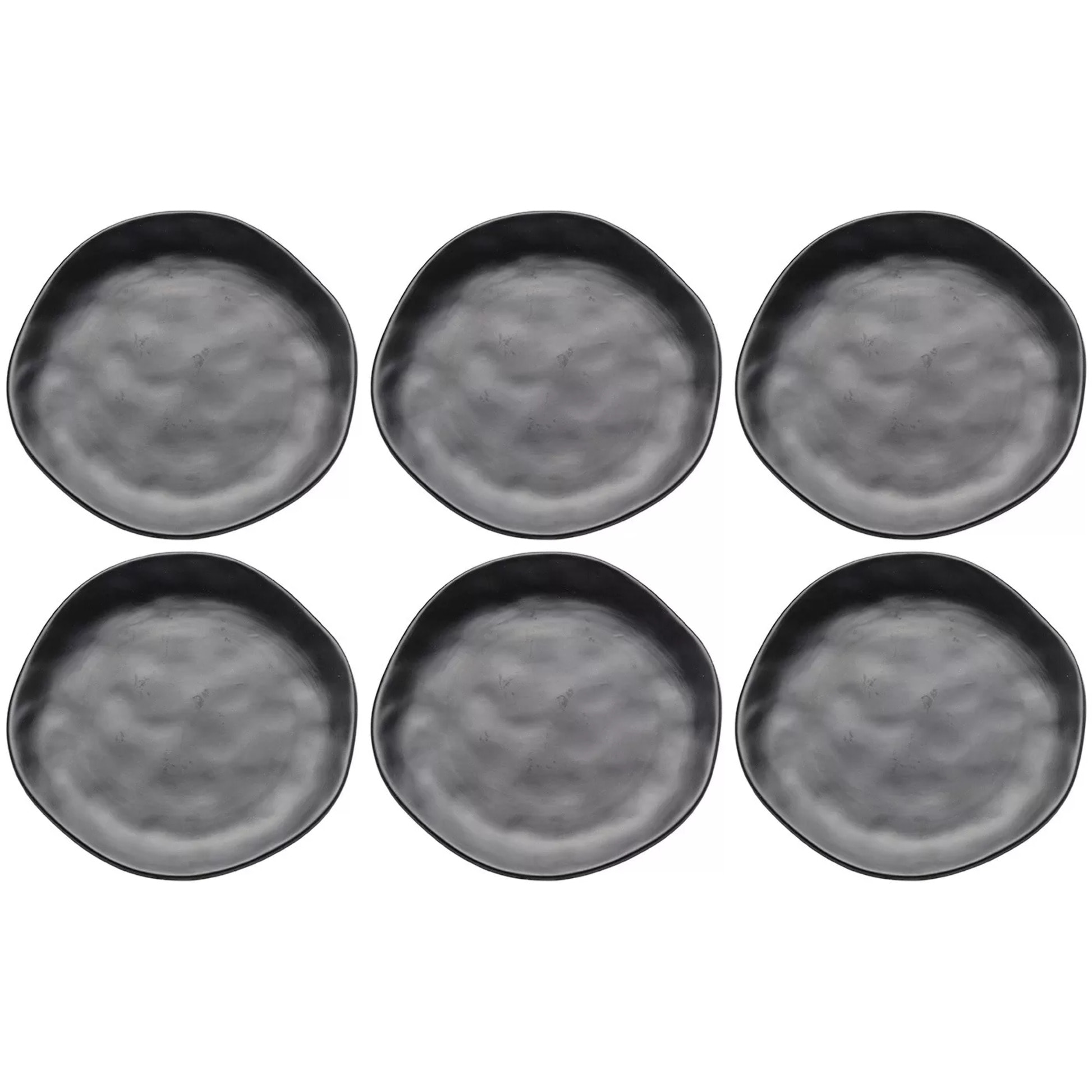 Assiettes Organic 20cm noires set de 6 Kare Design