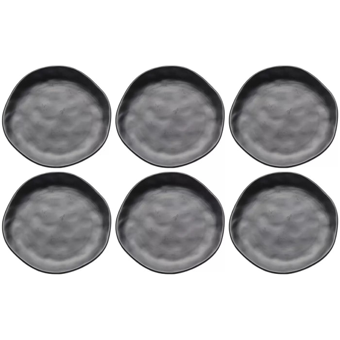 Assiettes Organic 20cm noires set de 6 Kare Design