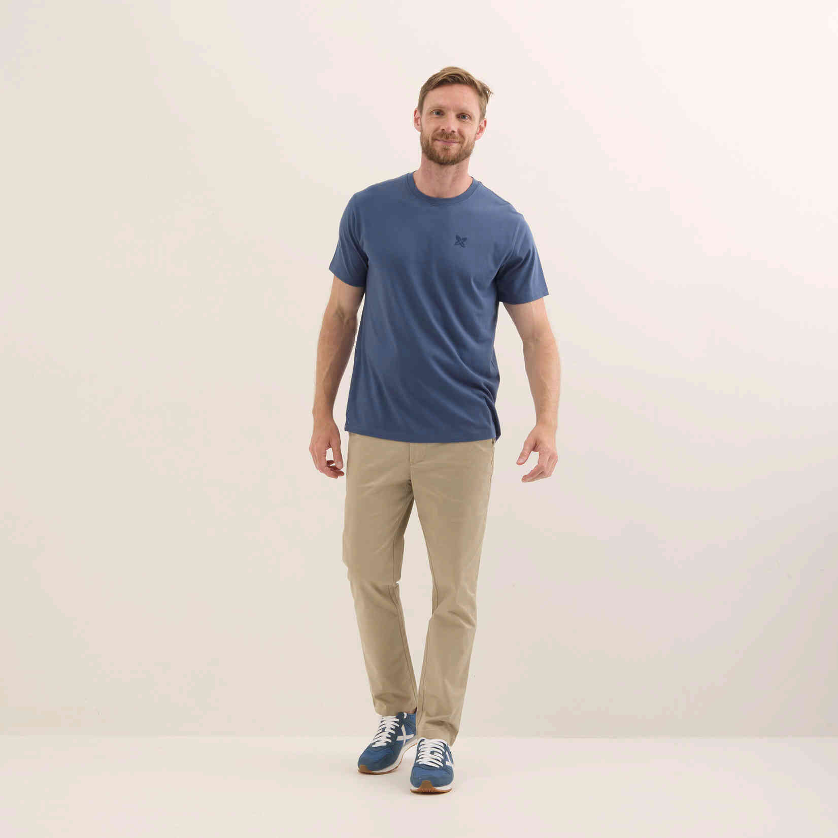Camiseta Básica Algodón Orgánico Azul Marino ESSENTIALS T-SHIRT NAVY