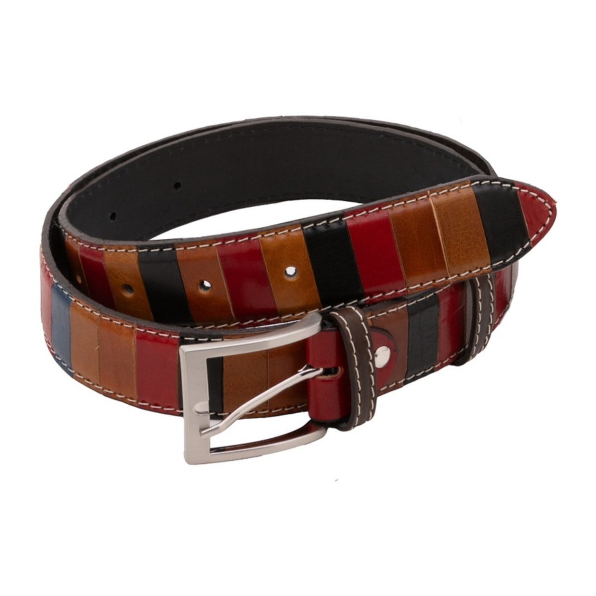 Cintura uomo in vera pelle - Modello False - Made in Italy - 2.5 x 2.5 x 0.30000000000000004 cm
