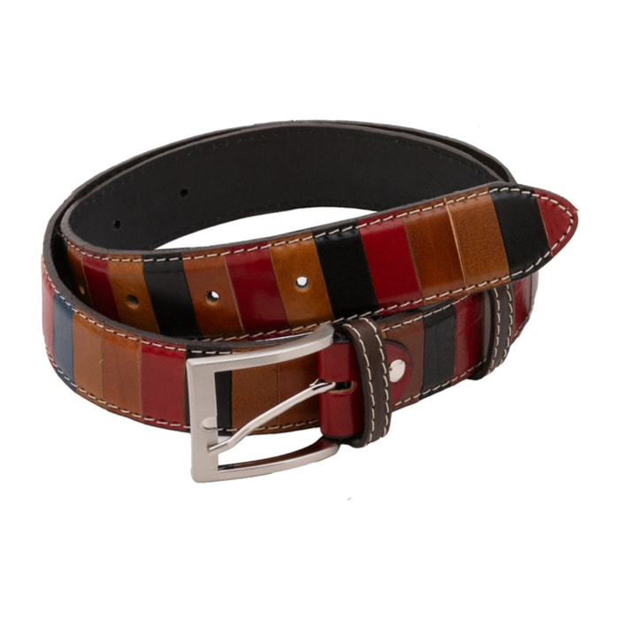 Cintura uomo in vera pelle - Modello False - Made in Italy - 2.5 x 2.5 x 0.30000000000000004 cm