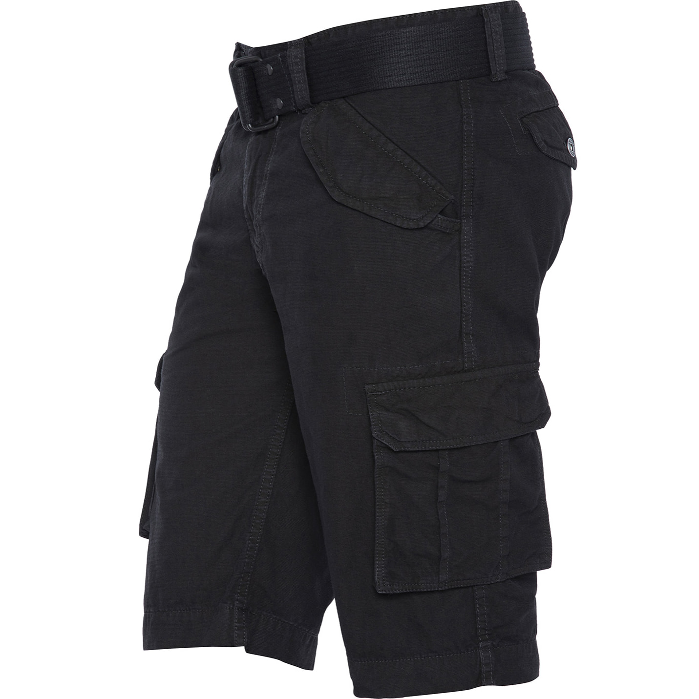 BERMUDA ARMY MULTIPOCKET CON CINTURA SCHOTT BLACK