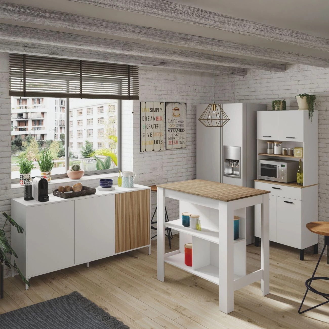 Aparador Nitza Blanco Artik (Blanco Mate) - Natur