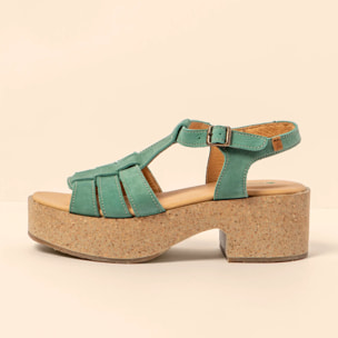 Sandalias con tacón N5890 PLEASANT JADE /ARBEQUINA color Jade