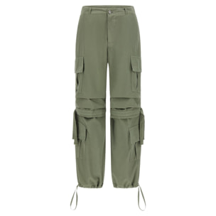 Pantaloni cargo con doppie tasche e coulisse intermedia