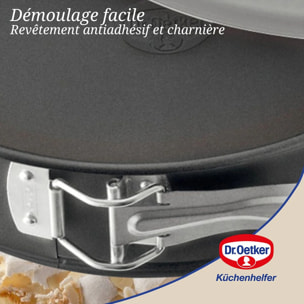 Moule à manqué à charnière 26 cm avec couvercle de transport Dr. Oetker Bake and Go