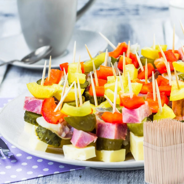 Lot de 300 cure-dents en bois dans une boîte avec couvercle Fackelmann Wood Edition