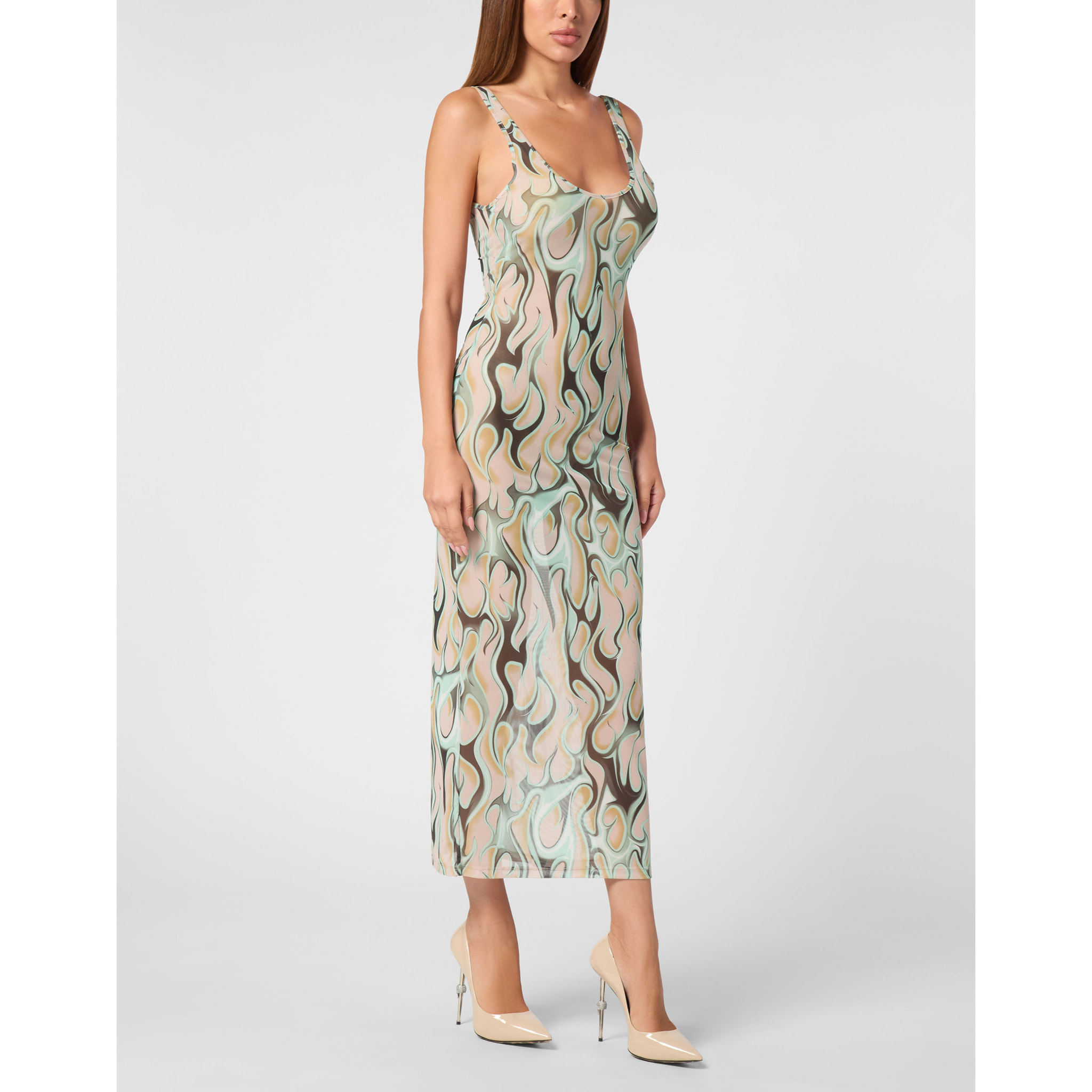 PHILIPP PLEIN Vestido largo FLAME