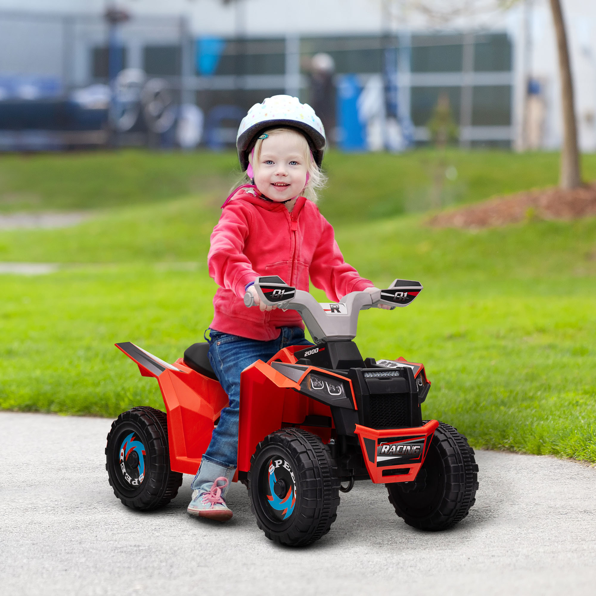 Quad électrique enfant V. max.  2,5 Km/h 6 V rouge