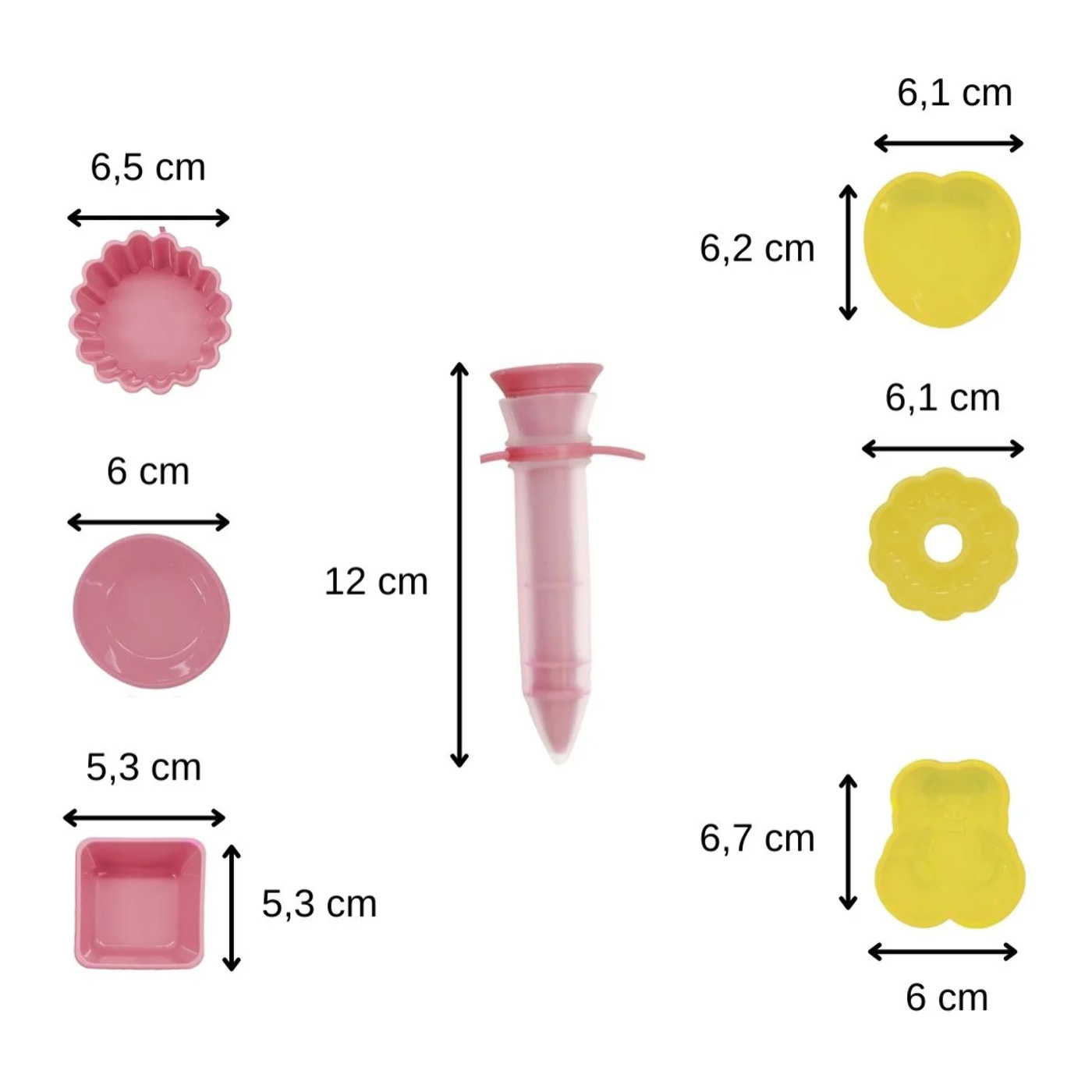 Set de 7 ustensiles de pâtisserie avec stylo de décoration et mini moules Fackelmann Mini Monsters