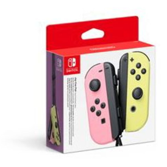 Manette NINTENDO Joy-Con gauche rose pastel-droite jaune